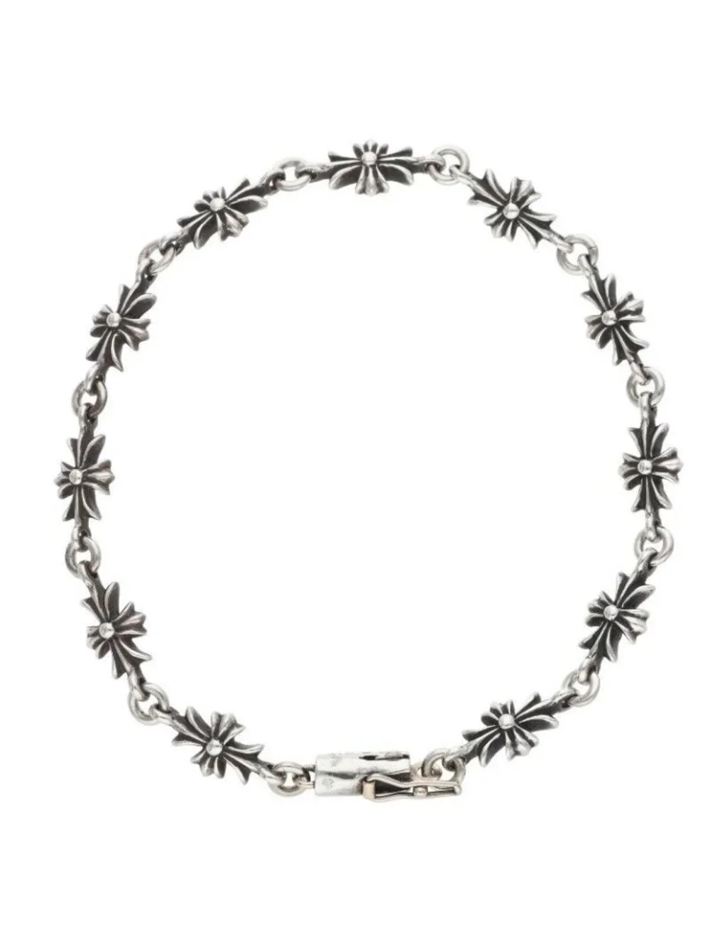 Chrome Hearts Tny CH Pls Tiny Ech Plus Vintage Silver Bracelet